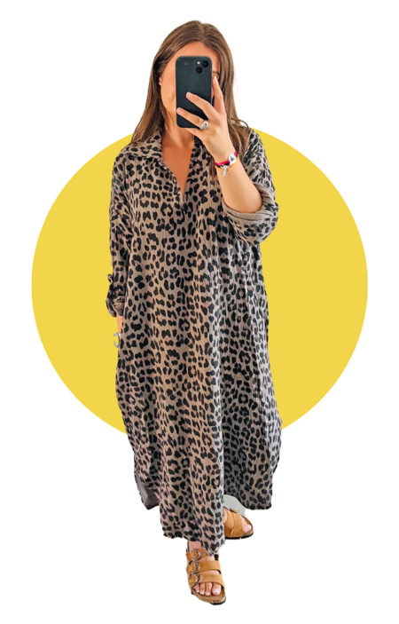 Robe ARIA - Taupe léopard