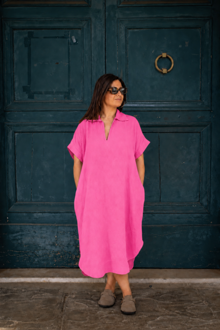 Robe unie ISIA - Rose bonbon