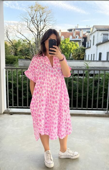 Robe léopard ISIA - Rose