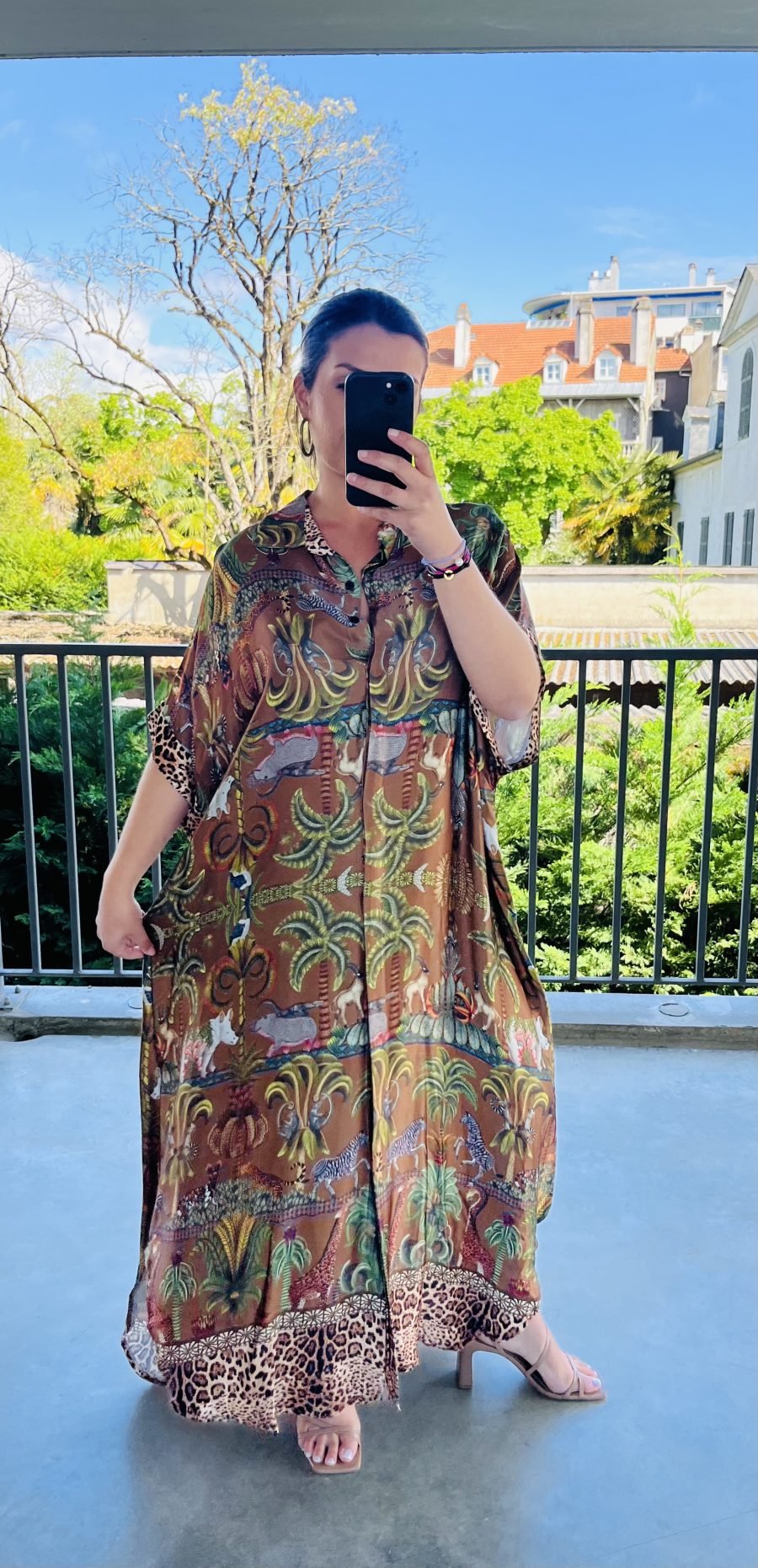 Robe Femme Brooks Brothers Style Safari - Taille 6 - Coton Beige - Occasion Très Bon état