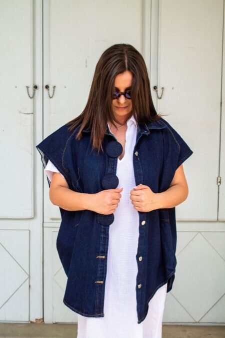 Veste Lollipop sans manches - Bleu brut