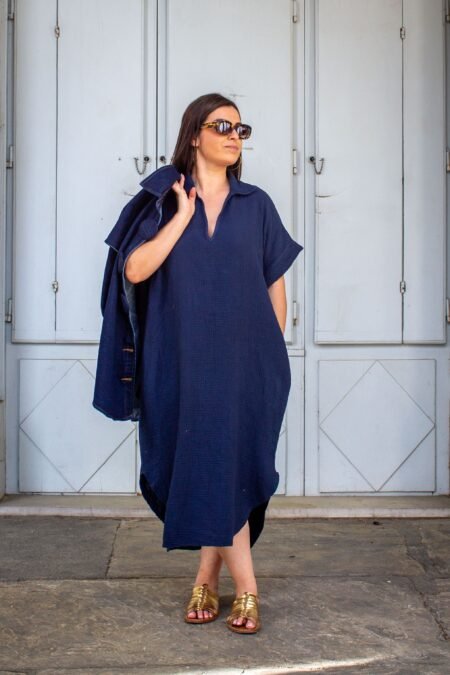 Robe unie ISIA - Bleu marine, T.U