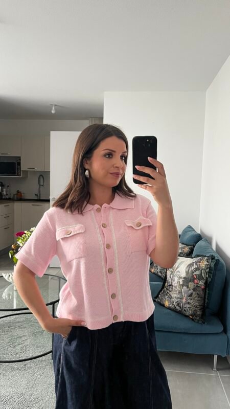 Pull maille PABLO - Rose pastel