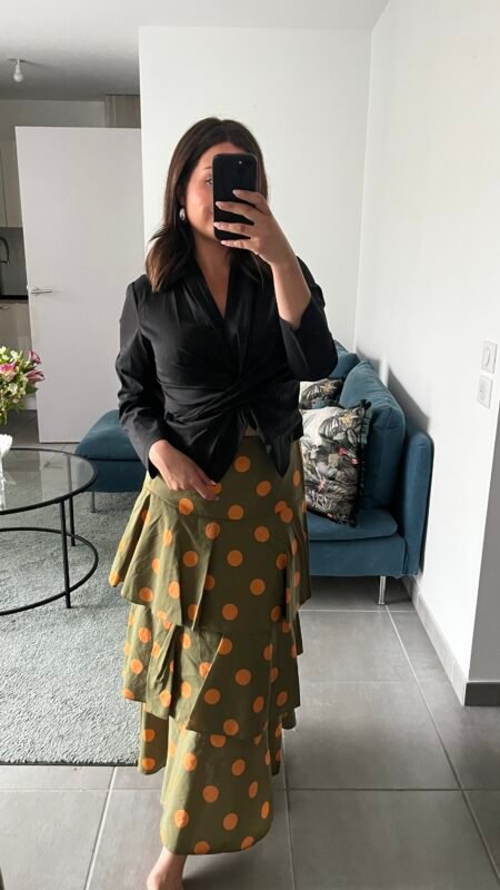 Jupe volants et pois