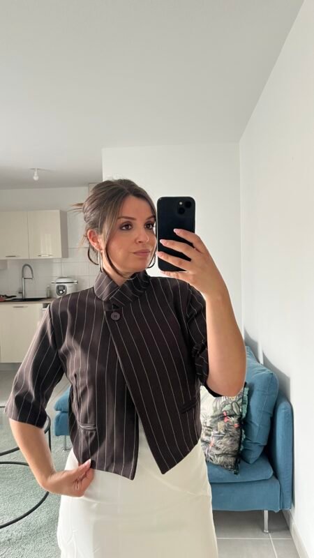 Veste courte Octavie à rayures